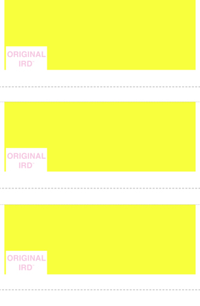 IRD Return 3-Up Yellow Perfed