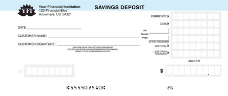 Blue Savings Deposit Counter Form 8