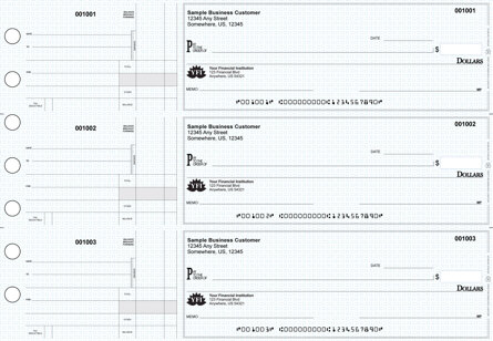 Blue Knit Standard Disbursement Business Checks