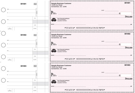 Pink Safety Standard Disbursement Business Checks