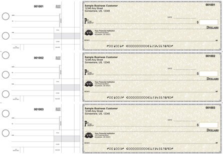 Tan Parchment Standard Disbursement Business Checks