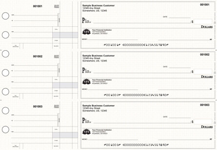 Tan Knit Standard Disbursement Business Checks