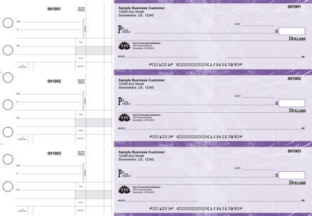 Purple Marble Standard Disbursement Business Checks