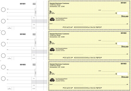 Yellow Safety Standard Disbursement Business Checks