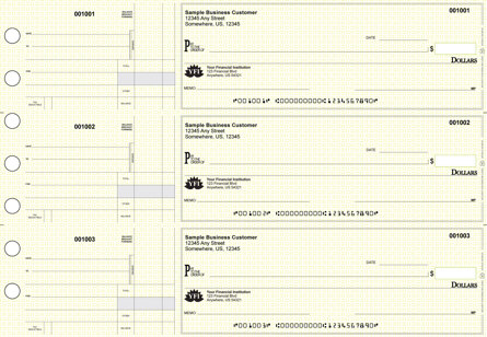 Yellow Knit Standard Disbursement Business Checks