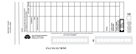 Business Deposit Counter Form Style 21