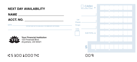 Next Day Availability Counter Form