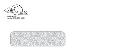 First Oklahoma Bank #10 Window Envelope