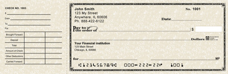 End Stub Parchment Checks