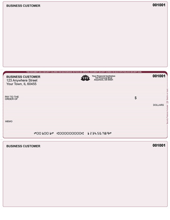 Burgundy Lines Middle Laser Checks